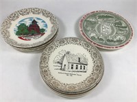 10 Decorative Indiana Commemorative Plates