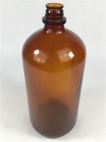 Vintage Amber Glass Bottle