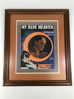 Framed Sheet Music Cover My Blue Heaven