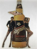 1995 Metal Advertising Sign Magnum Malt Liquor