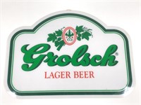 Plastic Grolsch Lager Beer Advertising Sign