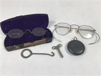 Vintage Spectacles & Clock Parts