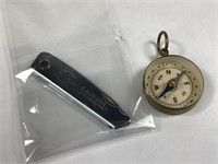 German WWII Compass & El Paso Advertising Knife