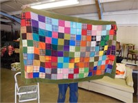 Smaller child's quilt of lap robe hand sewn