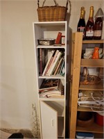 White shelf and contents
