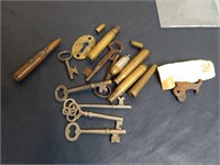 Skeleton Keys, shell casings etc.