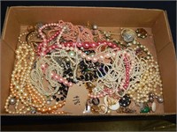 Flat of Costume Jewelry -----