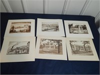 6 KC Area Etchings by M. Brenton 1947-1952