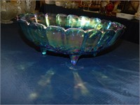 Large Carnival Glass Bowl 12" Grape pattern