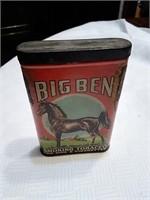 Antique Big Ben Pocket Tobacco Tin Beautiful
