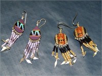 Pair of Native American style earrings
