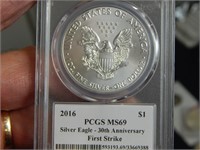 2016 PCGS MS-69 Silver Eagle First Strike