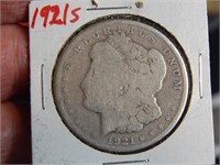 1921 S 90% Silver Morgan Dollar- rubbed