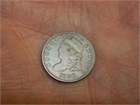 1829 Capped Bust Half Dime marked LM 6