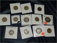 Group of 12 Buffalo Nickels in decent condition
