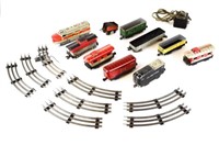 Marx Tin Litho Trains, With Tracks & Transformer