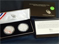 2018 WWI Centennial SILVER dollar & SILVER Medal
