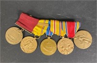 Group of 5 Campaign Medals