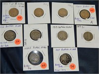 Nice group of better date Buffalo Nickels