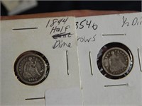 1844 & 1854 Half Dimes