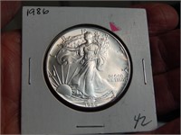 1986 American Eagle SILVER Dollar - 1st YEAR