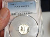 PCGS MS65FB 1944 D Mercury Dime