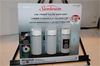 New Sunbeam 3 in 1 colour changing LED power failu