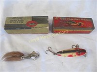 4pc Vintage Fishing Lure Boxes & Lures