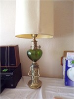 Brass and glass Lamp with shade