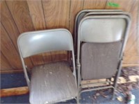Lot of metal  folding chairs