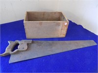Old Saw and Wooden Crate