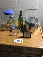 DRINK DISPENSER, MEASING CUP, ICE BUCKET MISSING