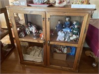 Vintage Handmade Wooden Display Cabinet