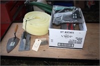 Box lot, trowels, weather stripping, etc
