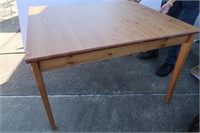 Solid Wood Table-49x37x29"(need wingnuts for leg