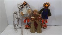Figurine Lot-Skeleton, Pilgrims, Scarecrows & more