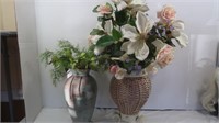Decorator Vases w/Artificial Flowers-22"x30"H