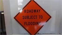 "Roadway Subject to Flooding" Metal Sign-24"x24"