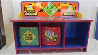 Play Zone Storage Bench w/bins-31x13x14"