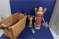 Angel Lot-2 Figurines(18", 10'), Night Light,