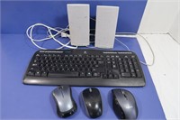 Computer Lot-Logitech Keyboard, Sony Speakers,