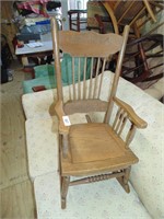 Child's Spindle Back Oak Rocker