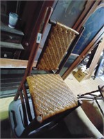 Natural Wood Woven Chair