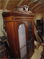 2-Door Glass China Cabinet w/ Base