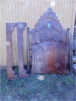 Antique Full Size Ornate Headboard Bed