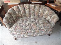 Floral Tufted Settee Couch