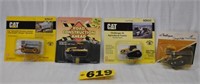 (4) Small scale CAT die cast toys incl Ertl