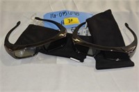 2 PAIR OF SONY 3-D GLASSES CASE #16-015678