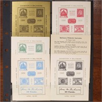 US Stamps 1939 BALPEX Souvenir Sheets VF set of 5
