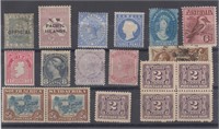 British Empire Stamps 1870s-1920s mostly on stockc